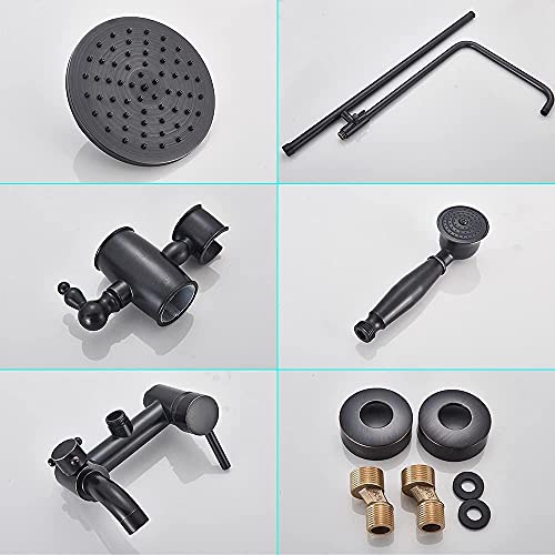 Système de douche à effet pluie et douche à main bronze frotté - 3