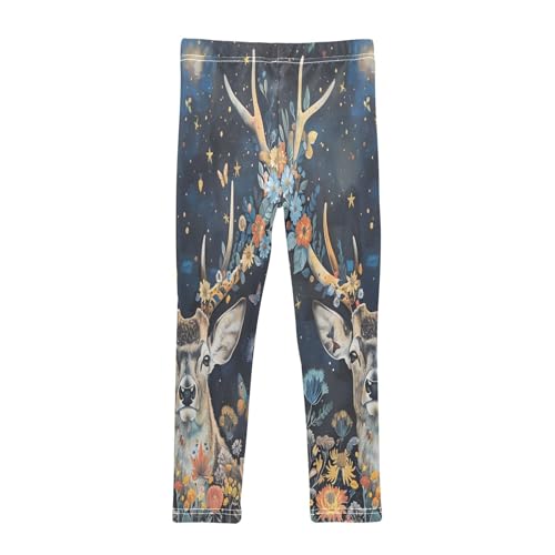 Bolaz Toddler Girls Leggings Printed Yoga Pants Leggings Deer Flowers for Kids2