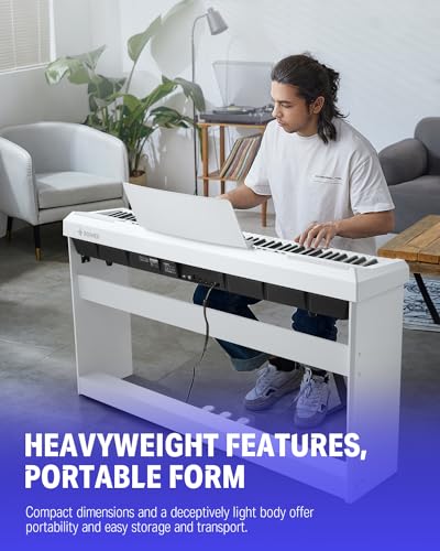 image for Donner DEP-20 Beginner Digital Piano 88 Key Full Size Weighted Keyboar
