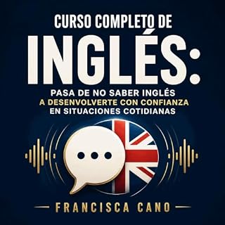 Diseño de la portada del título Curso completo de ingl&eacute;s: Pasa de no saber ingl&eacute;s a desenvolverte con confianza