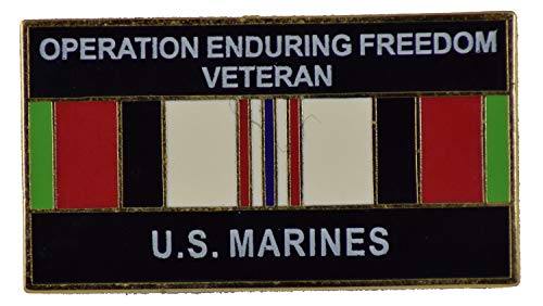 US MARINES OPERATION ENDURING FREEDOM VETERAN W/RIBBON PIN OR HAT PIN - Size 1 1/2