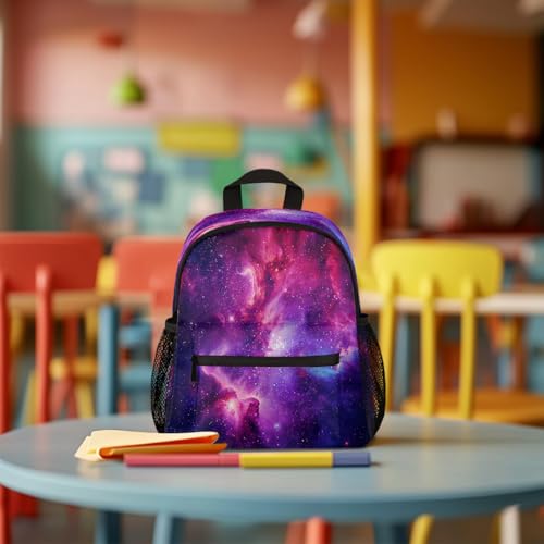 Toddler Backpack for Girls Boys Kids Pink Purple Galaxy Mini Backpack School Bookbag Cute Preschool Backpacks with Chest Strap3