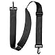 Ersatz Schultergurt gepolsterter Tragegurt für Reisetasche Fototasche LaptopTasche Tragetasche Koffer gurt 85 cm bis 140 cm verstellbar gepolstert Universal Ersatzteil drehbarer Karabiner, schwarz