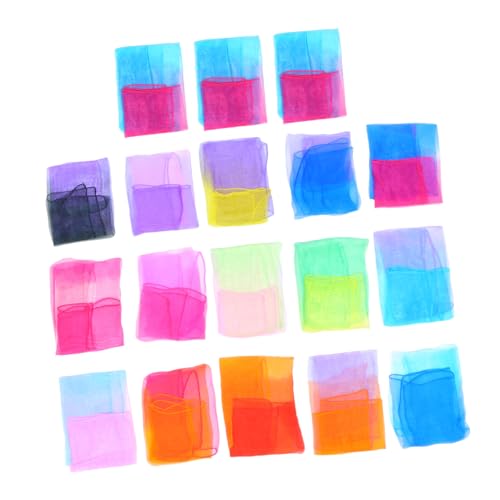 BESPORTBLE 30pcs Boys and Girls Gradient Performance Scarves Soft Scarves for Dance Costume Accessories Bright Colors for Kindergarten and Stage Use