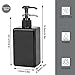 Suream Empty Shampoo Bottles with Pump, 3Pack 9.5oz/280ml Refillable Body Wash Dispensers for Shower, Black Plastic Countertop Soap Bottle for Bathroom, Kitchen Sink, Hotle, Salon
