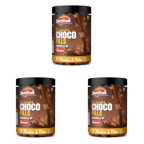Image of Zerobeli Multigrain Choco Fills Snack 215g | No Palm Oil, No Maida | Delicious Chocolate Pockets Made with Whole Wheat, Rice & Jowar | Healthy Cereal Snack for Kids | Nutritious & Guilt-Free Chocolate Filled | Satisfy Your Cravings with a Wholesome