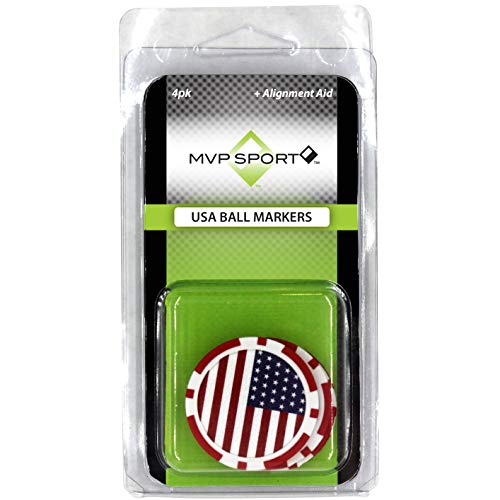 MVP Sport USA Poker Chip Ball Marker 4PK - Thumbnail 2