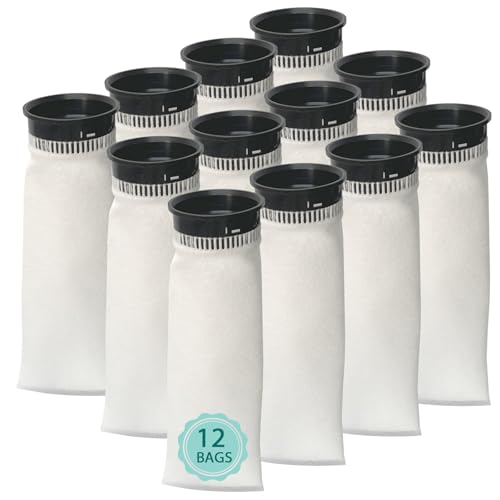 Image of 12 Pack 2.75 Inch 225 Micron Filter Sock Fits Waterbox, Eshopps, Fiji Cube Aquarium Models, and All 2.75 inch Filter Sock Holders