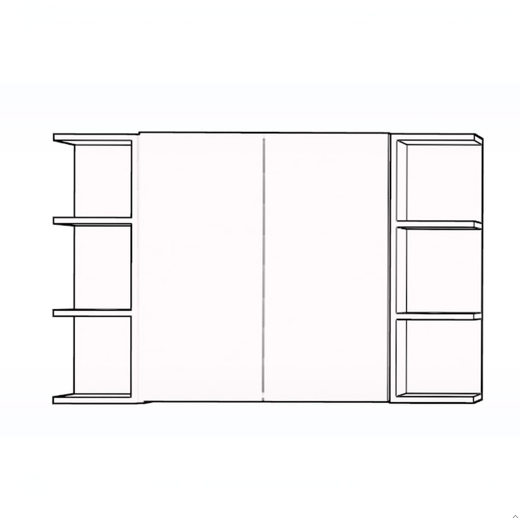 ARKITMOBEL Modulo Rinconero para Baño, Mueble con Estantes, Acabado en Blanco Brillo, Medidas 20 cm (Ancho) x 65 cm (Alto) x 19,5 cm (Fondo)