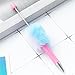 6Pcs Beadable Ballpoint Pen Ballpoint Pen Plush Ball Ballpoint Pen Office Writing Supplies Gift for Kid Reward Creative