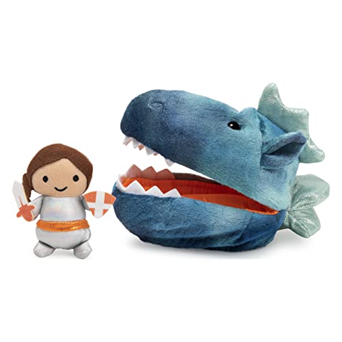 Gund Plush Pod - Dragon With Girl Knight, 9.5" #TOP2