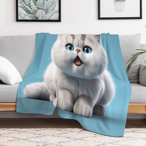 Couverture chat douce 130x180 cm pour lit et canapé - 3