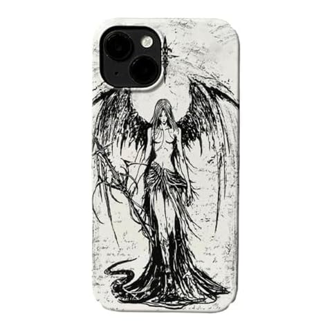 Cool Gothic Black Angel iPhone 14 Case Cover