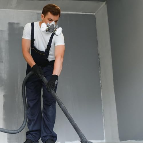 Respirador de meio rosto, respirador com filtro de poeira - Máscara respiratória reutilizável | Meia