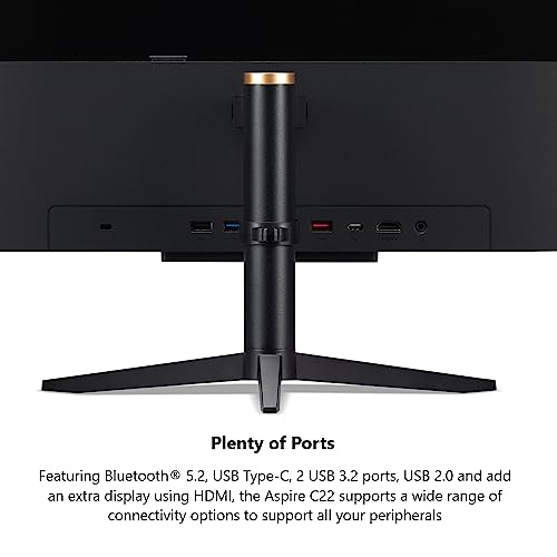 Image of Acer Aspire C22-1610-UA91 AIO Desktop | 21.5 inch Full HD 1920 x 1080 IPS | Intel Core i3-N305 | Intel UHD Graphics | 8GB DDR5 | 512GB PCIe Gen 4 SSD | Intel Wi-Fi 6 | Copilot Enabled | Windows 11 Home