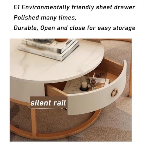 Table d'appoint moderne avec tiroirs rangement pour libérer l'espace du salon