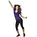 Zumba Fitness LLC Fame Burnout V-Neck Top, Damen, Amethyst, X-Large