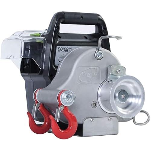 Portable Winch PCW3000-Li Battery-Powered Capstan Winch - 2,200 lbs Pulling Capacity Winch, Lithium-Ion 80/82 V Batteries Powered, for Hunting, Logging, and Towing