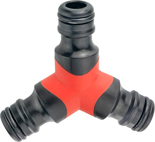 Meister Y-Verteiler - Für sämtliche Stecksysteme geeignet - Zur einfachen Schlauchabzweigung - Aus 2K-Kunststoff - Wasserdicht / 2-Wege-Verteiler / Schlauchverteiler für Gartenschlauch / FLOR89735