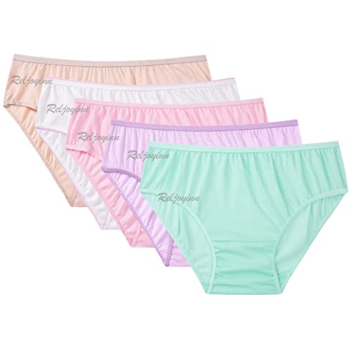 Ropa interior desechable 100% algodón para mujer, bragas de cintura alta para viajes hospitalarios (10 unidades), Multicolor, Large
