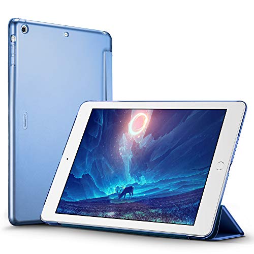ESR Yippee Smart Case for The iPad Air, Cover [Synthetic Leather] Translucent Frosted Back Magnetic Cover with Auto Sleep/Wake Function [Light Weight] for iPad 5 (Navy Blue)