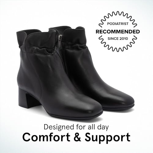 ABEO Avenue Mid Ankle Booties for Women | Fall Boots for Women | Water Resistant Leather | Built-In Orthotic Insole2