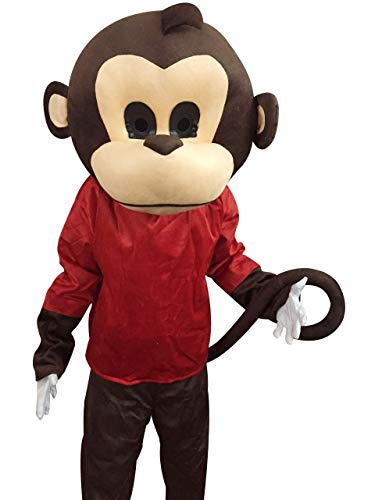 Image of BookMyCostume Monkey Cartoon Mascot Costume For Theme Birthday Party & Events | Adults | Full Size Adults
