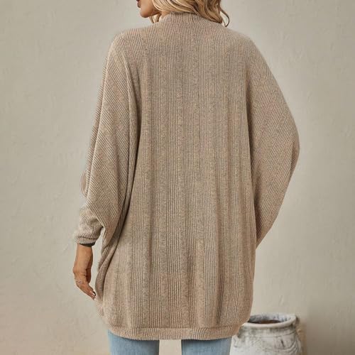 Women Batwing Sleeve Sweater Cardigan Soft Knit Coats Open Front Cocoon Sweaters Casual Loose Cardigans Outerwear4
