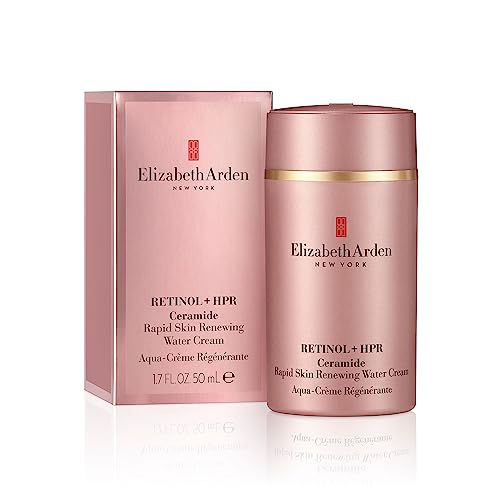 Elizabeth Arden Retinol Serum Wrinkle Filler + HPR Next Generation Retinoid, Ceramide, and Peptide Rapid Skin Renewing Water Day and Night Cream for Face and Neck