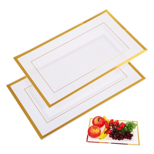 Cabilock 10Pcs Disposable Serving Platters Thick Buffet Trays for Parties Picnics and Gatherings Reliable Lightweight and Convenient Food Plates