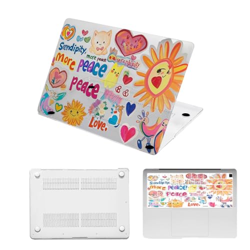 HLAAJJX Funda Dura para Macbook Air M4 M3 M2 13.6 Pulgadas 2025 2024 2023 2022 A2681 A3113 A3240,Dura Carcasa Protectora y Cubierta de Teclado para Mac Air 13 M4 M3 M2,Dibujos Animados