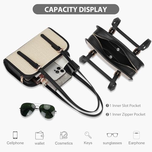 Straw Shoulder Bag for Women Woven Beach Purse Summer Purse Straw Bags for Women 20253