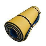 Aqua Lily Pad Floating Mat with Duracore, Foam Lake Float, 6’ x 15’, Yellow/Blue
