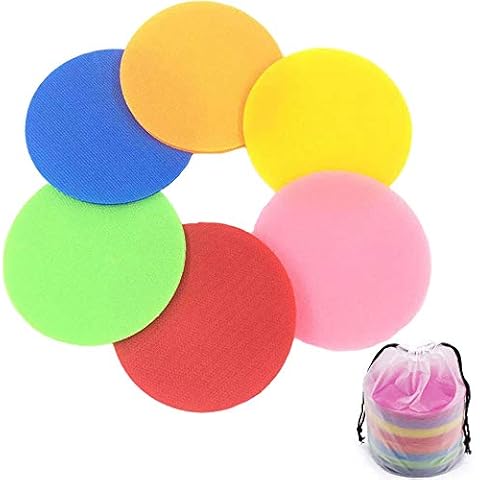 Carpet Makers, Qtopun 30 Pack Carpet Spots 4 Inch Colorful Sitting Marker Dots for Sports Kindergarten Home Cover