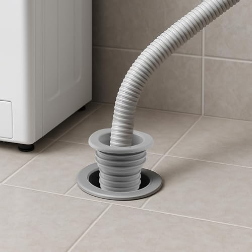 Image of Drain Pipe Seal Hose Silicone Plug,Silicone Sealing Plug Kitchen Pipe Sewer Seal Ring Washing Machine Drain Multipurpose Pipe Connector Bathroom Kitchen Laundry (Pink)