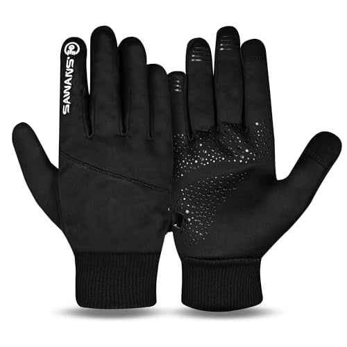SAWANS Running Gloves Touch Screen Warm Winter Anti-slip Lightweight Gloves Men Women Elastic Cuff Thermal Gloves Driving Cycling Climbing Hiking Skiing