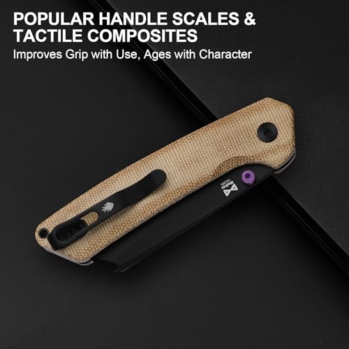 Image of Kizer Madrac Pocket Folding Knife, 3.05 inch 14C28N Blade, Button Liner Lock