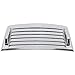 KUAFU Hood Vent Compatible with 2006-2010 Hummer H3 H3T Hood Louver Hood Deck w/Handles Silver Air Vent Grille Chrome Moulding Trim