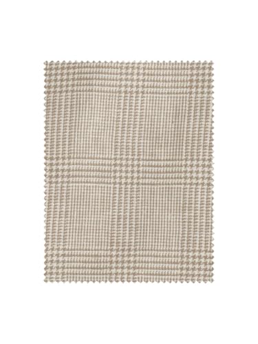 Paul Fredrick Men's Linen Blend Plaid Single Pleat Suit Pants3