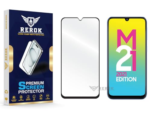 Image of Gorilla Tempered Glass Screen Protector Compatible with Samsung Galaxy M21 [Pack of 1] | Edge-to-Edge, Bubble-Free, Case Friendly, Easy Installation Kit