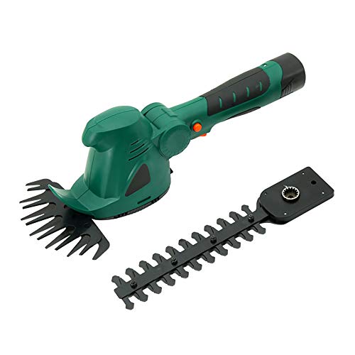 2 in 1 Heckenschere Elektrisch 10.8 V Wiederaufladbar Akku Strauch und Grasschere Set Akku-Grasschere mit Akku und Ladegerät Geeignet für Haus