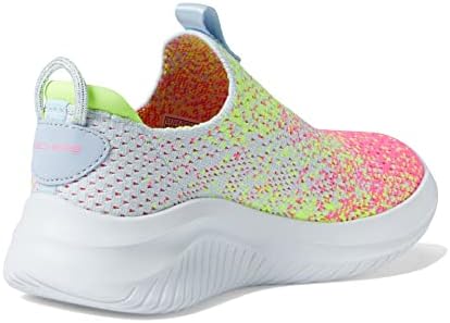 Skechers Kids Girls Ultra Flex 3.0-Splendid SPO Sneaker, Hot Pink/Yellow, 1.5 Little Kid | Image 4