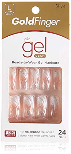Gold Finger Posh Queen Glue-on Fashion Nails 24 ea
