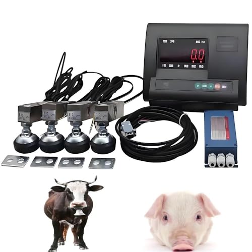 PoiToe Kit de Pesage numérique pour balances au Sol, de Table, à Plateforme et pour bétail avec écran LED et boîte de jonction 5 000 kg