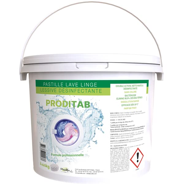 Seau 125 Pastilles Lave-Linge Bactericide