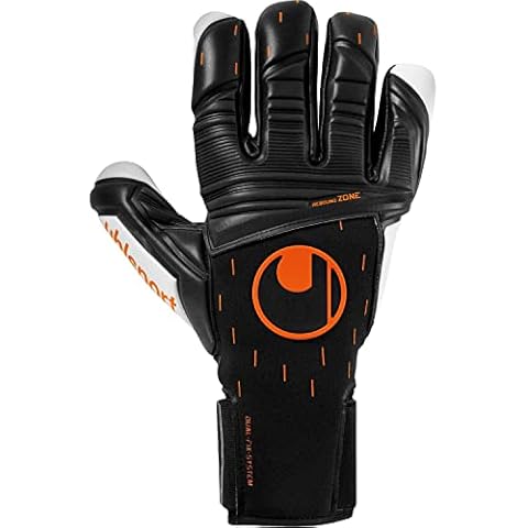 uhlsport Speed Contact ABSOLUTGRIP HN Halb-negativ Torwarthandschuhe Fußball schwarz/weiß/Fluo orange Größe 10.5 Cover