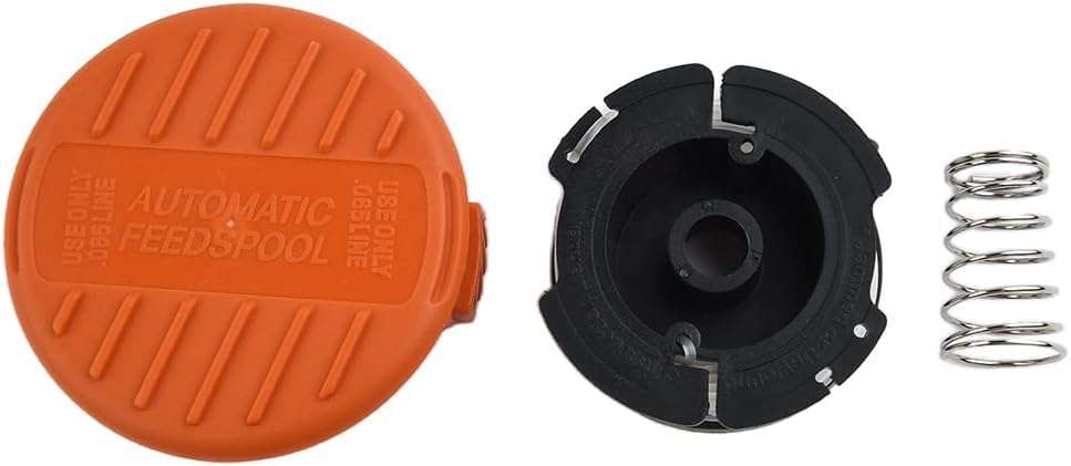 Daaxing Spool Line +Cap with Spring Fits For Black & Decker BST2018 BDST182ST1 BESTE625 ST4525 Replacement Auto Feed Spool (6 Set)