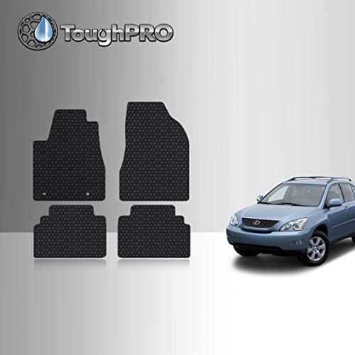 TOUGHPRO Floor Mats Accessories Set (Front Row + 2nd Row) Compatible with Lexus RX350 All Weather Heavy Duty (Made in USA) Black Rubber 2007 2008 2009