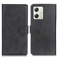 GOKEN Cover Per Motorola Moto G54 5G: Custodia Flip In PU Con Portafoglio, Slot Per Carte E Supporto | Grigio Elegante