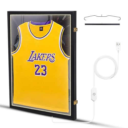 Nice C Jersey Frame Display Case Lights, LED, UV